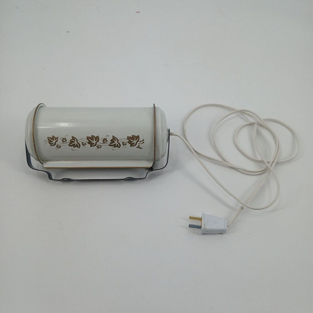 Vintage 1970s White Metal Hanging Pendant Light Lamp Retro MCM